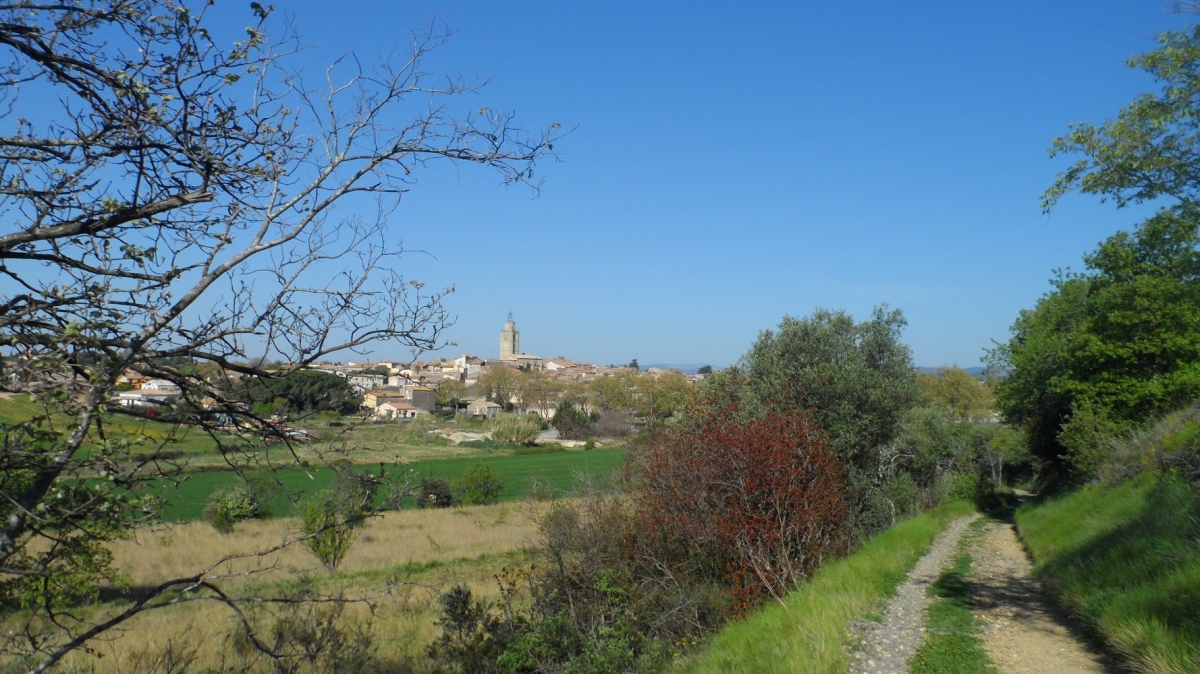 Caux 34720 dans le Languedoc Hérault  | vue du village 